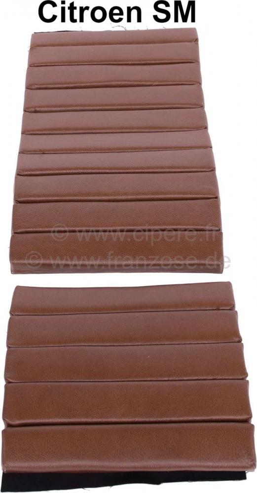 Citroen-DS-11CV-HY - SM, stoelhoes voorstoel, middengedeelte. Bruin leer. Zelfde look en kleur als origineel. G