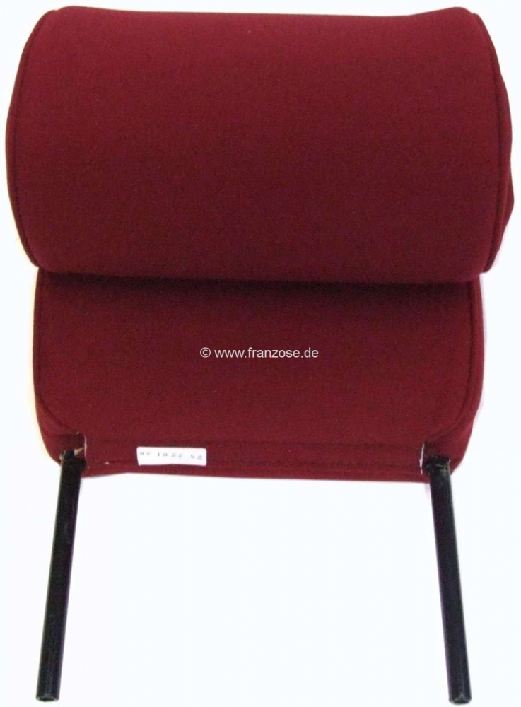 Sonstige-Citroen - Smalle hoofdsteun (2-delig), geschikt voor Citroen DS. Donkerrood velours (grenat). Per st