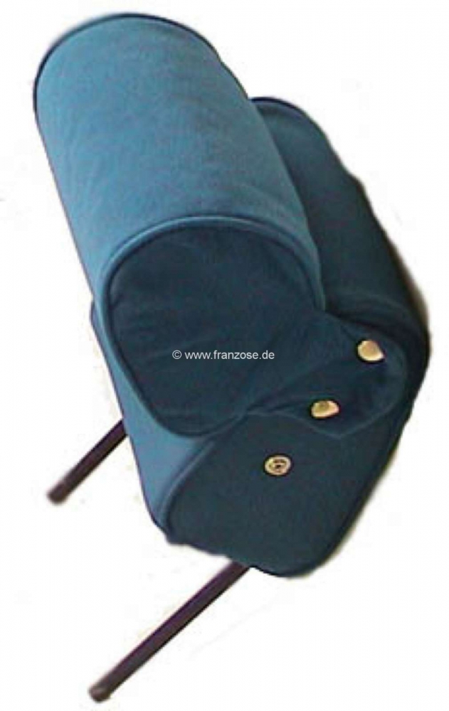 Sonstige-Citroen - Smalle hoofdsteun (2-delig), geschikt voor Citroen DS. Velours petrol (blauwgroen). Per st