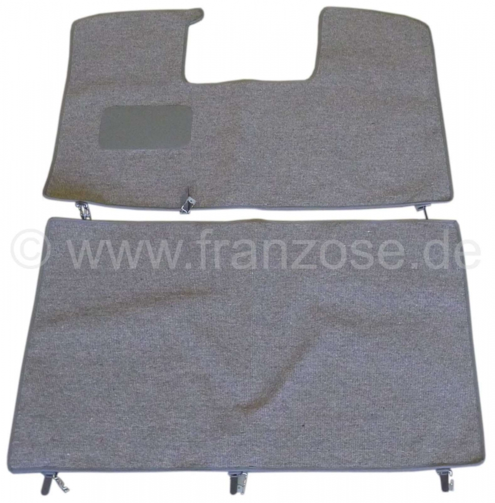 Citroen-DS-11CV-HY - DS >1961, tapijt in lichtgrijs (gris clair). Trouwe reproductie! Geschikt voor Citroen DS,