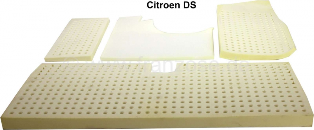 Citroen-DS-11CV-HY - Schuimrubberen mat voor + achter (set), onder het tapijt. Geschikt voor Citroën DS. Als o