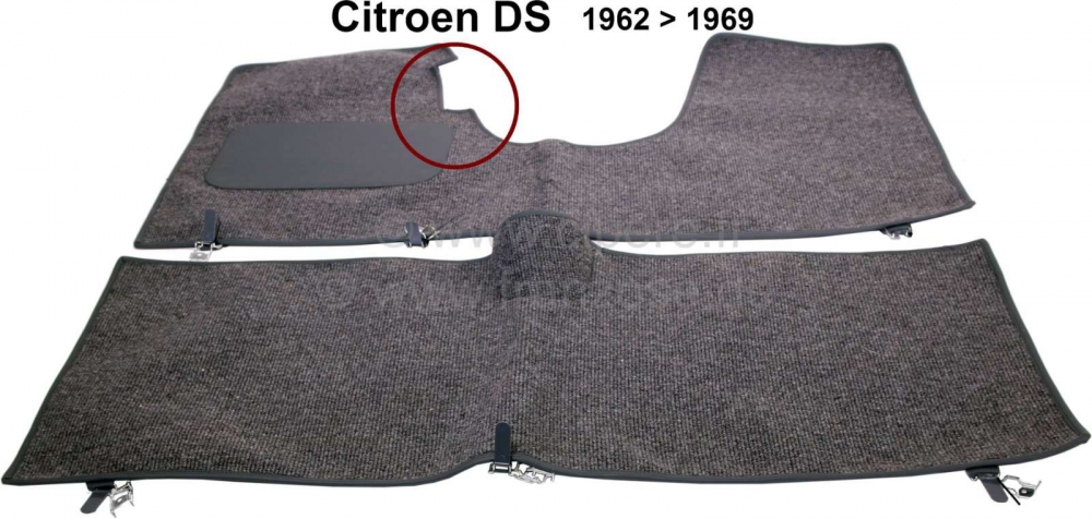 Sonstige-Citroen - Tapijtmat in donkergrijs. Materiaal look: lus. Getrouwe reproductie van het origineel! Ges