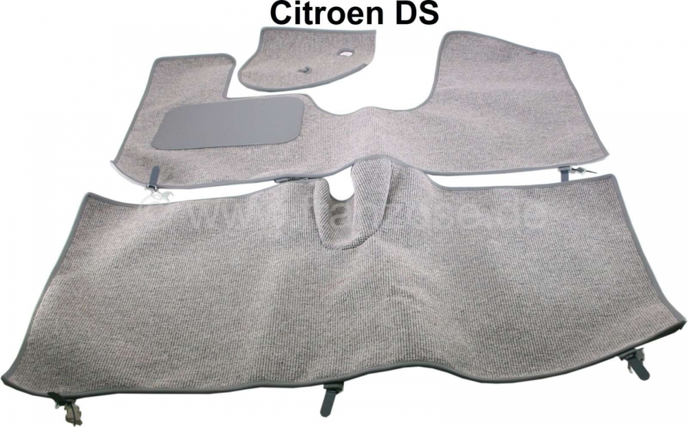 Sonstige-Citroen - Tapijtmat in lichtgrijs. Materiaal look: lus. Trouwe reproductie! Geschikt voor Citroen DS