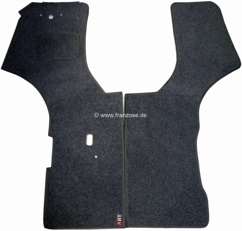 Citroen-DS-11CV-HY - Tapijtset antraciet, geschikt voor Citroen HY, tot bouwjaar 04/1969.