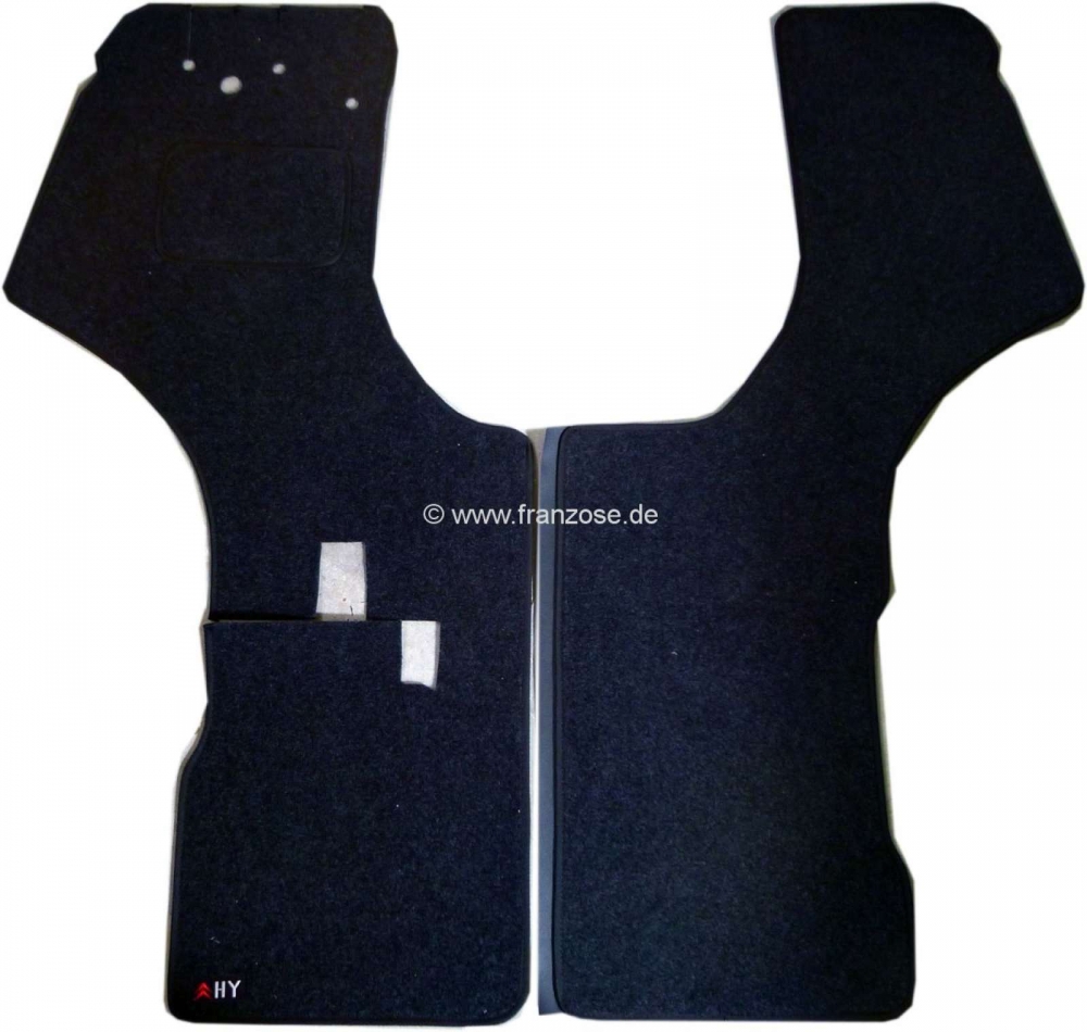 Citroen-DS-11CV-HY - Tapijtset antraciet, geschikt voor Citroen HY vanaf bouwjaar 04/1969.