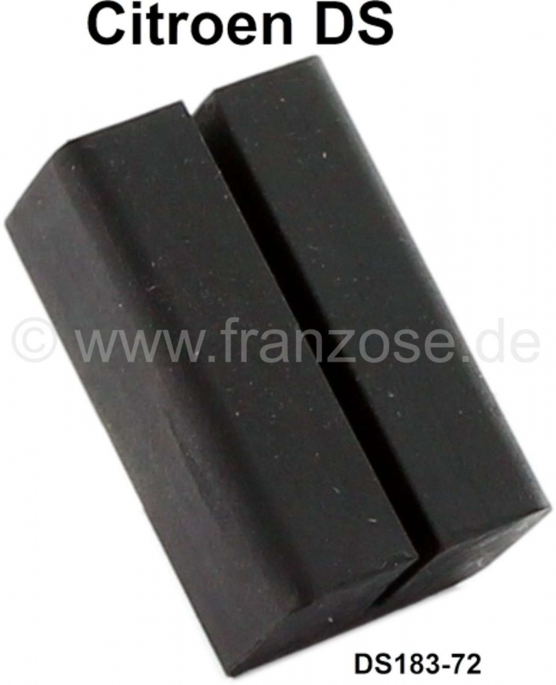 Citroen-DS-11CV-HY - Uitlaat voordemperhouder gemaakt van rubber. Dit rubber wordt gemonteerd in de metalen beu