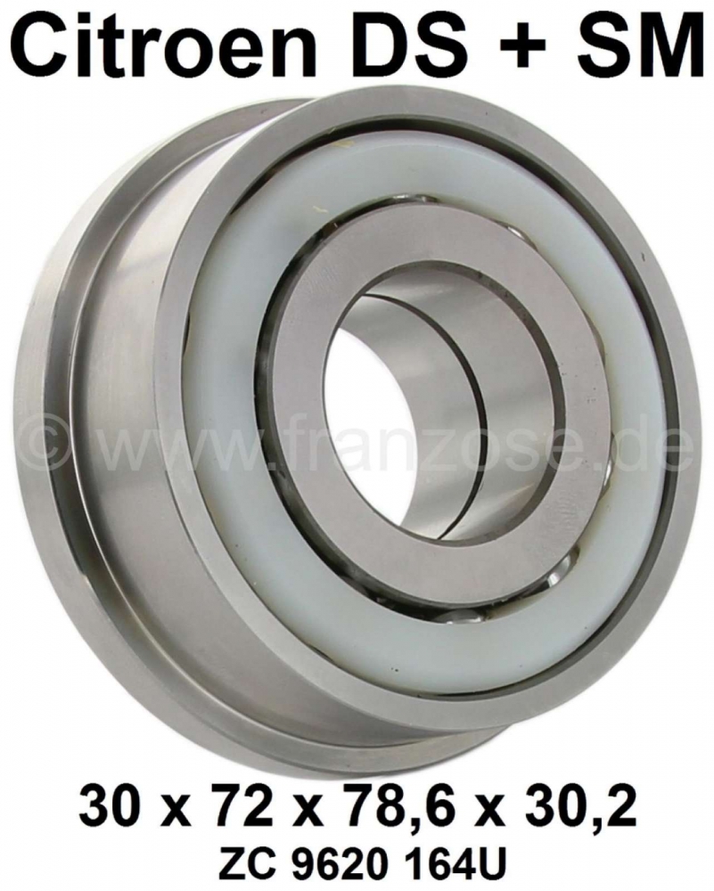 Citroen-DS-11CV-HY - Dubbel kogellager, voor de achterste primaire as. Geschikt voor Citroen DS, met 4-versnell
