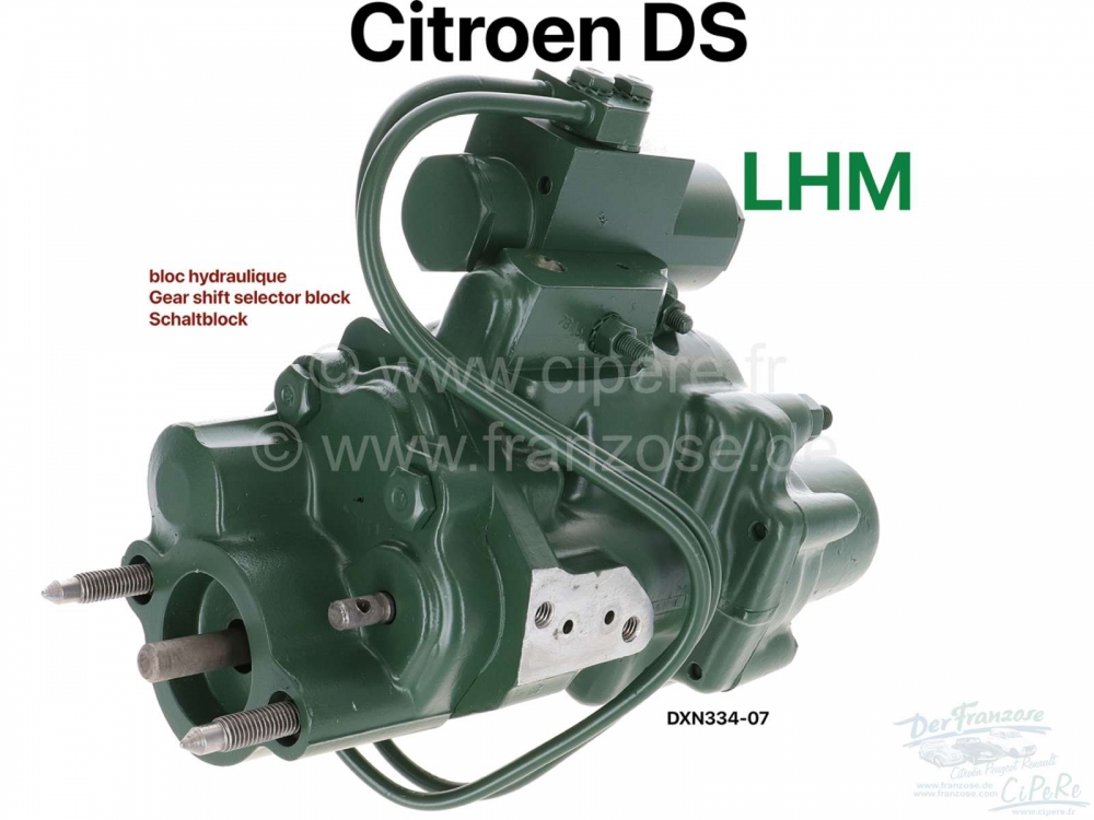 Citroen-DS-11CV-HY - Schakelblok, in ruil. LHM hydraulisch systeem. Geschikt voor Citroen DS, met carburateurmo
