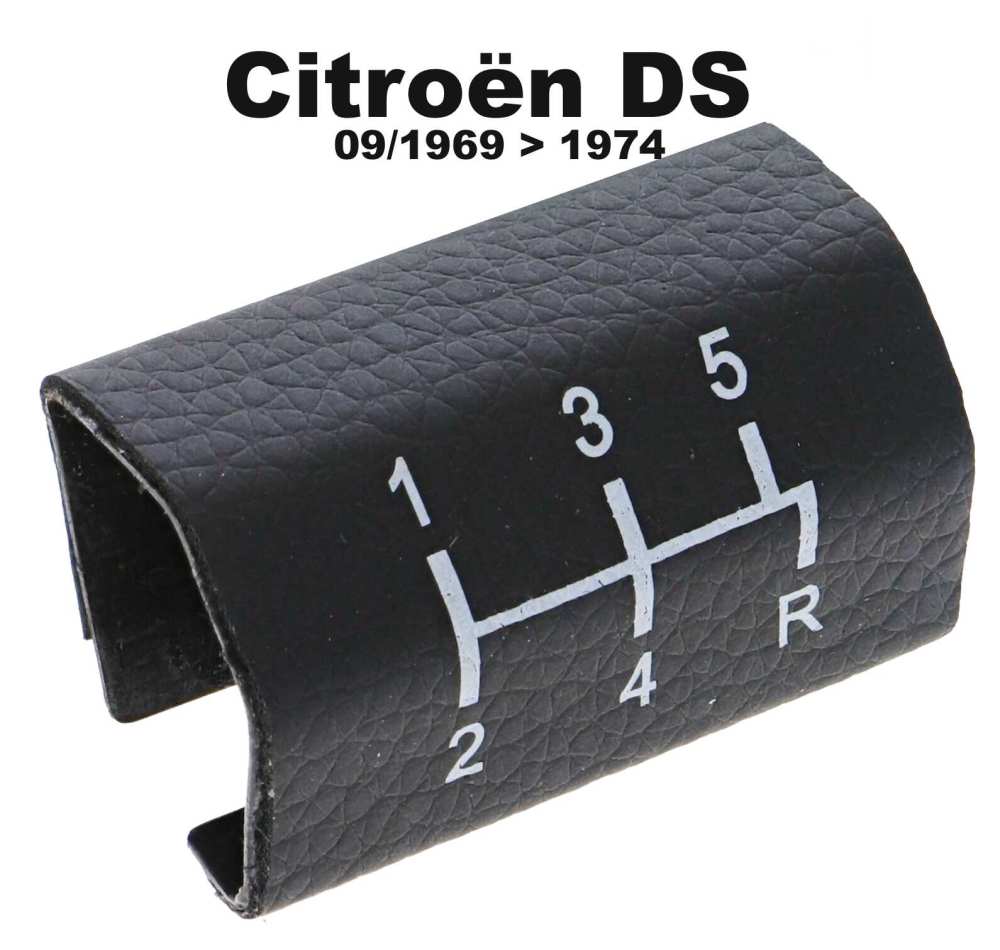 Citroen-DS-11CV-HY - Schakelschema 5 versnellingen. Dit is het verbindingsstuk onderaan het dashboard met het s