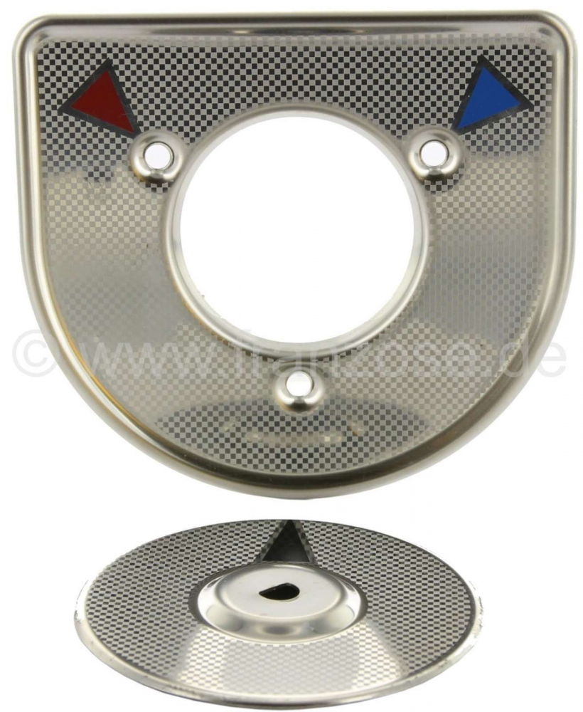 Citroen-DS-11CV-HY - Metalen afdekplaat voor afstelling verwarming. Geschikt voor Citroen DS 19 Bestelnr. DW642