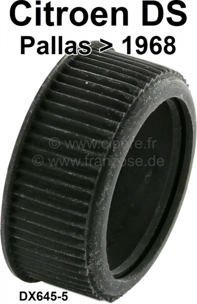 Citroen-DS-11CV-HY - Rubberen knop voor de kachelregelklep, in het interieur (motortunnel). Geschikt voor Citro