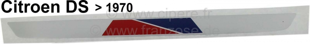 Citroen-DS-11CV-HY - Sticker voor de kachelbediening. Geschikt voor Citroen DS, tot modeljaar 07/1970.