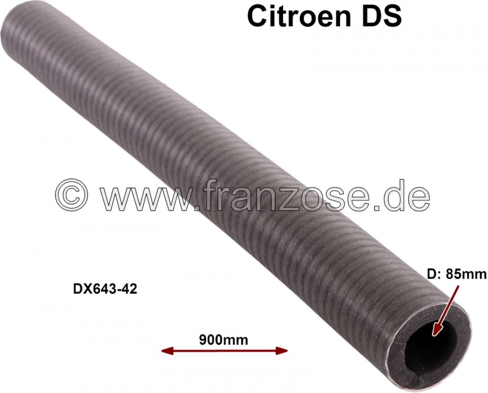 Sonstige-Citroen - Verse luchtslang (dun gevoerd), links + rechts in het spatbord. Diameter: 85.0mm. Lengte o