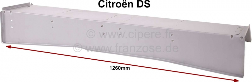 Citroen-DS-11CV-HY - Plaatwerk (dwarsbalk boven de hoofddemper) onder de voorstoelen. Geschikt voor Citroën DS
