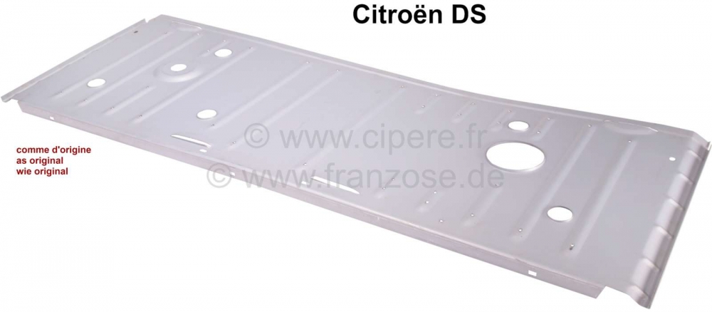 Citroen-DS-11CV-HY - Tankvloerpaneel (zonder opstaand paneel). Geschikt voor Citroën DS. Super reproductie zoa