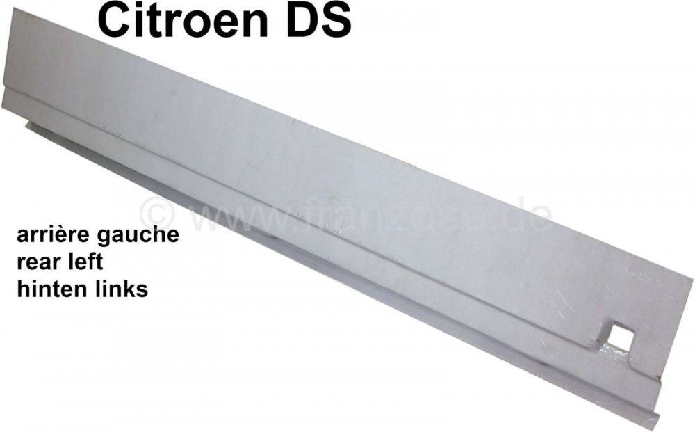 Citroen-DS-11CV-HY - Achterdeur links. Reparatiepaneel voor de deurvloer (zonder hoeken). Geschikt voor Citroë