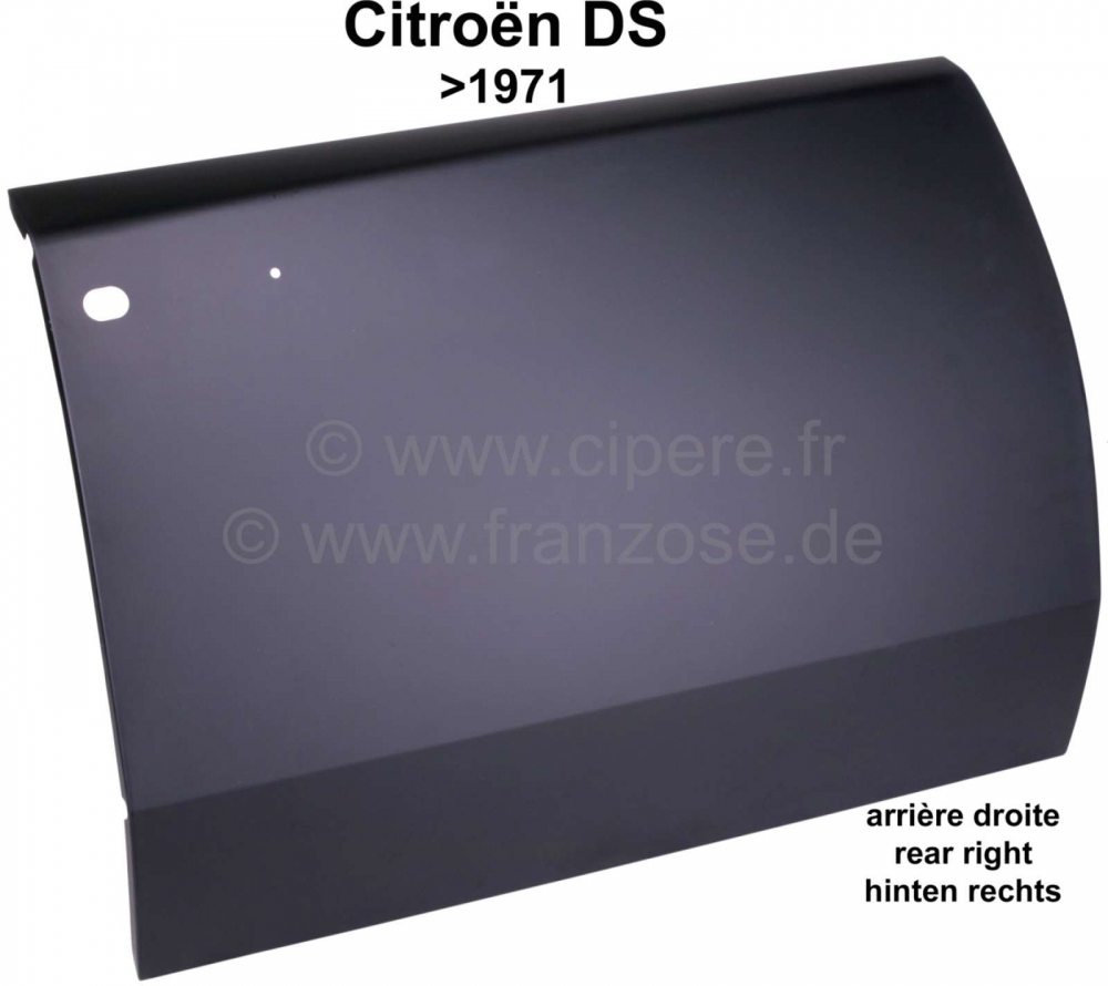 Sonstige-Citroen - Complete deur-buitenhuid, rechtsachter (verhoogde deurgrepen). Geschikt voor Citroen DS, t