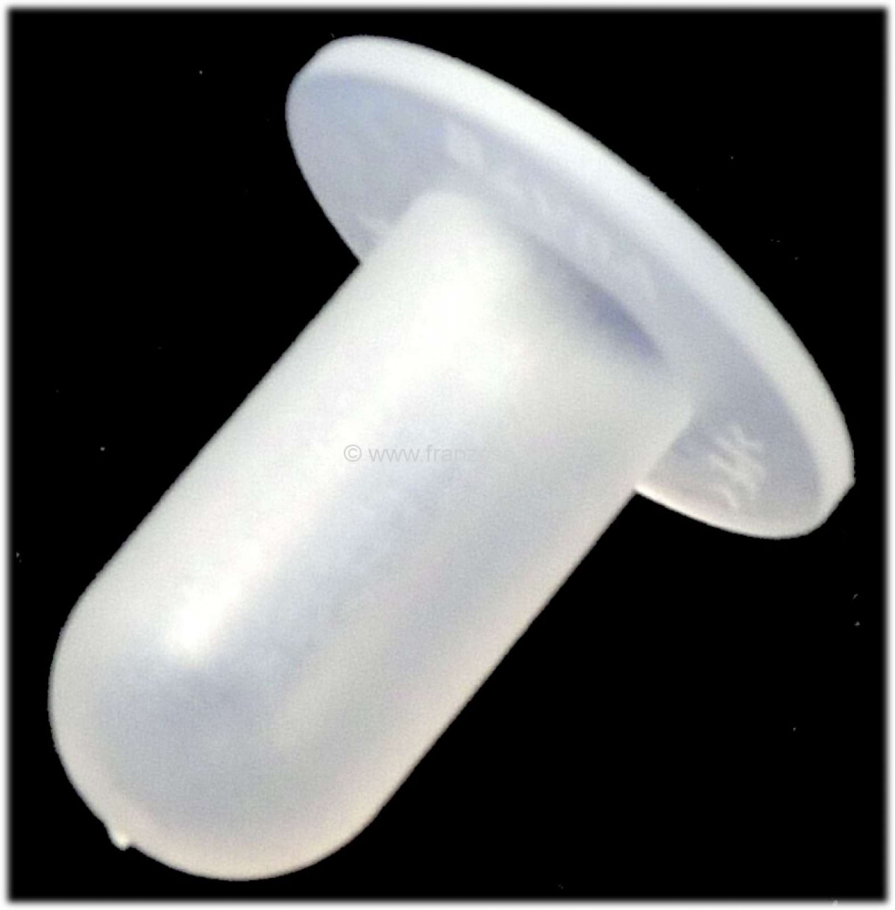 Renault - Deursierstrip bevestigingsklem plastic stop, wit, in de deuren van de Citroen DS. De plugg