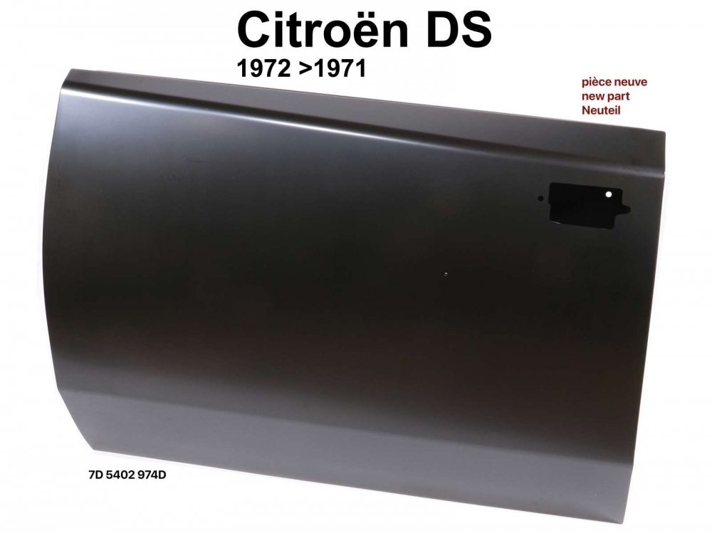 Sonstige-Citroen - Linkerachterdeur (nieuw onderdeel). Geschikt voor Citroen DS, vanaf modeljaar 1971 (verzon
