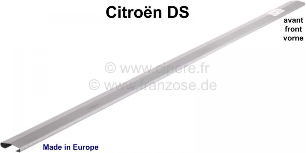 Citroen-DS-11CV-HY - Onderste afdichting voordeur, bevestigingsrail voor onderste deurrubber, voordeur. Eenvoud