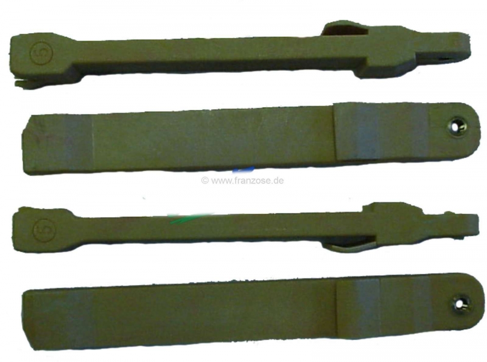 Citroen-DS-11CV-HY - Raamgeleider 5mm (die in de rail lopen), voor deurruiten van 5mm dik (4 stuks). Geschikt v
