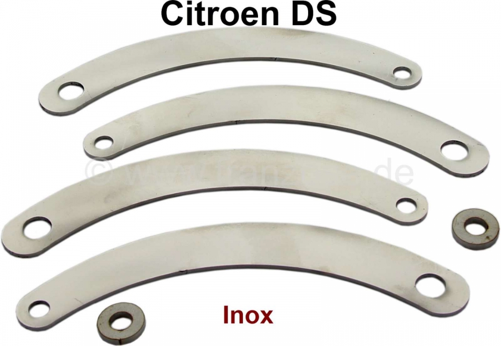 Sonstige-Citroen - Roestvrijstalen deurvangerscharnieren. Voor de achterdeuren. Geschikt voor Citroën DS.