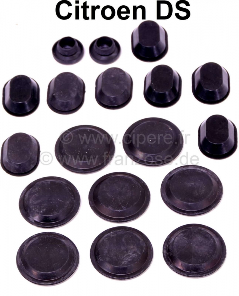 Renault - Set rubberen afdichtingen (pluggen) voor de deuren. Geschikt voor Citroen DS. Bestaande ui
