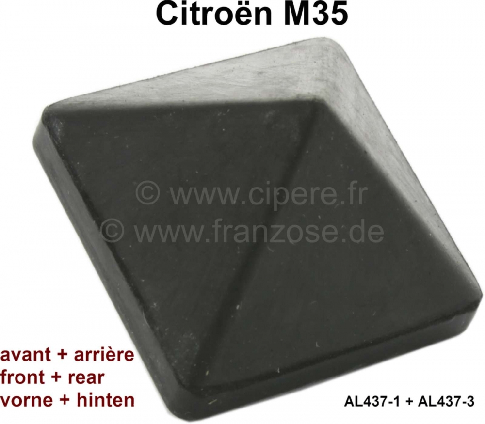 Sonstige-Citroen - M35, rubberen stootrand voor de ophanging. Geschikt voor Citroen M35 (Wankel). De vooras h