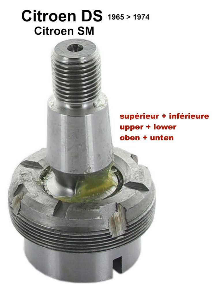 Citroen-DS-11CV-HY - Onderste kogelgewricht (kogelbout) op de vooras. Geschikt voor Citroen DS, vanaf modeljaar