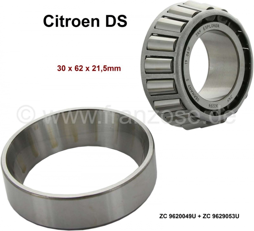 Citroen-DS-11CV-HY - Swingarmlager buiten (moerzijde) voor de voorste onderste swingarm + achterste swingarm. G