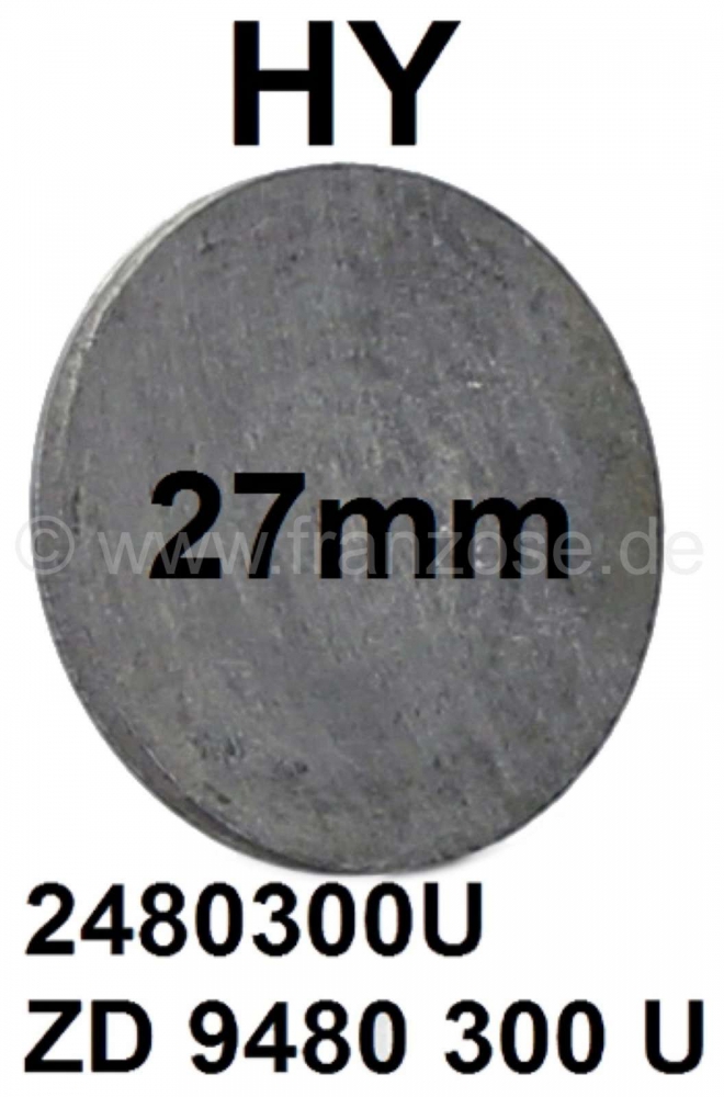 Citroen-DS-11CV-HY - Vergrendelingsdeksel onderaan (27 mm), in de onderste draagarm achteraan. Geschikt voor Ci