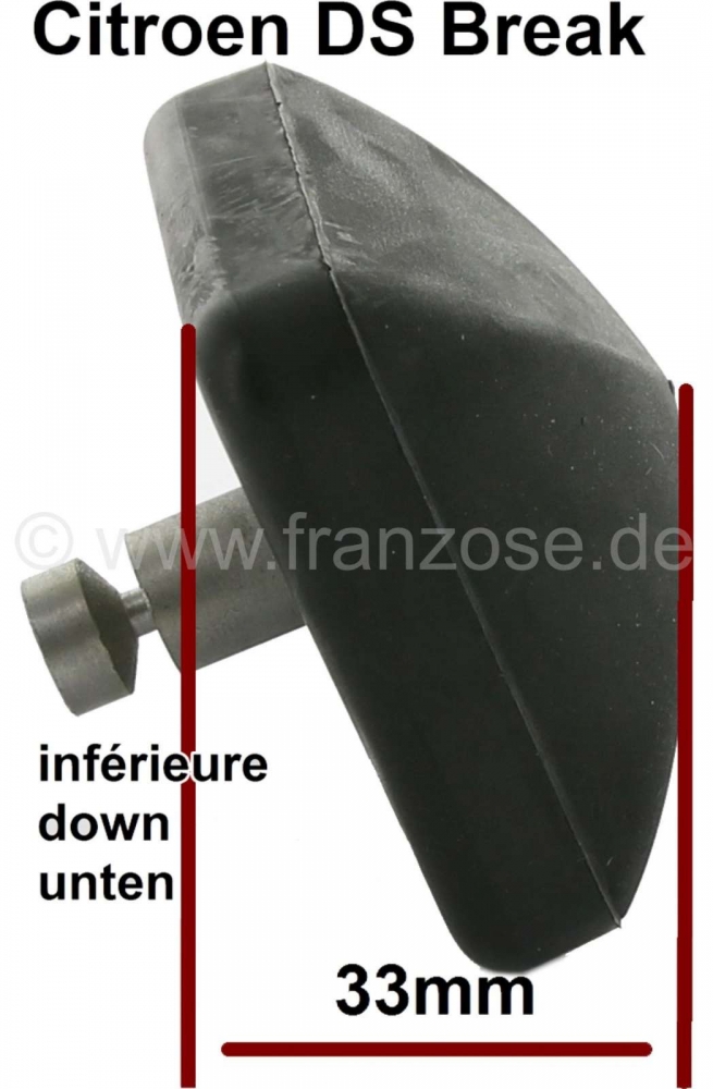 Sonstige-Citroen - Vierkante rubberen bumpstop, boven, voor de vooras. Geschikt voor Citroen DS Break + Citro