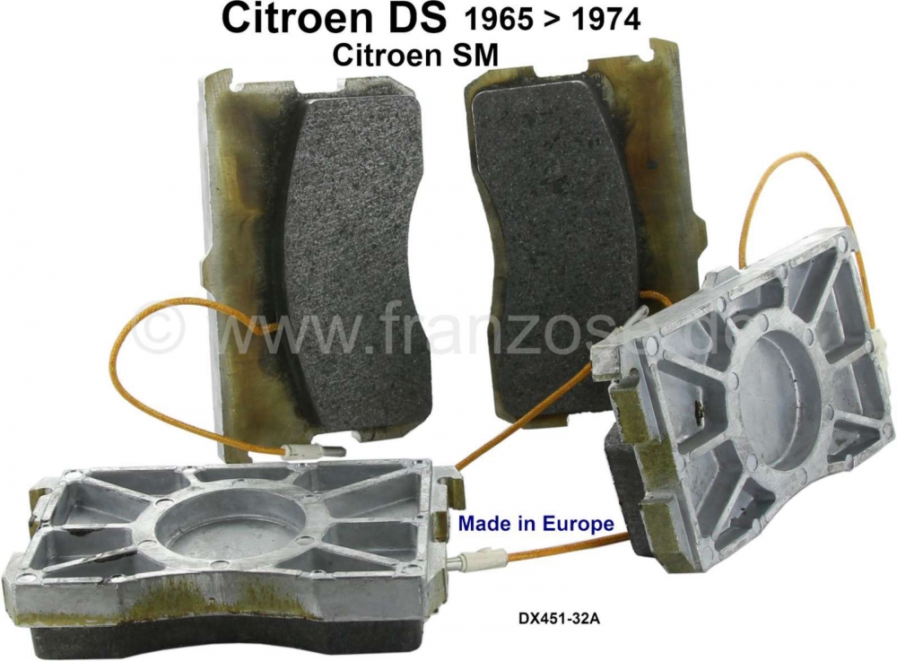 Sonstige-Citroen - Remblokken voor, geschikt voor Citroen DS, vanaf modeljaar 1965, Citroen SM, alle modeljar