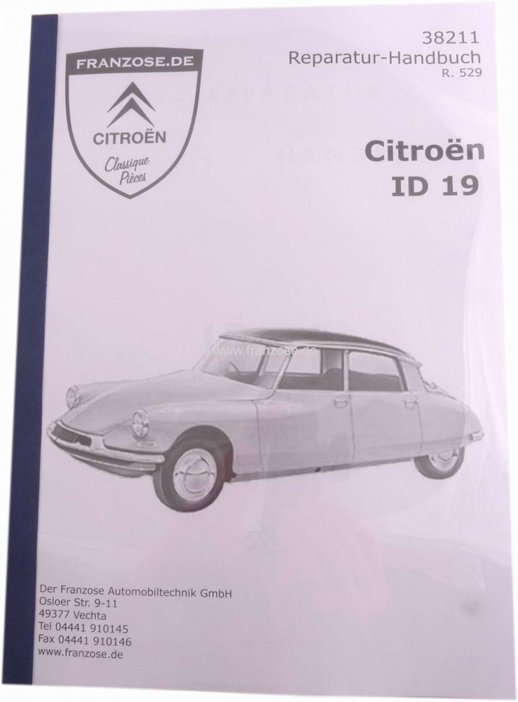 Citroen-DS-11CV-HY - Reparatiehandboek voor Citroen ID 19. Versie 1968. Voor voertuigen gebouwd vanaf 1966. 274