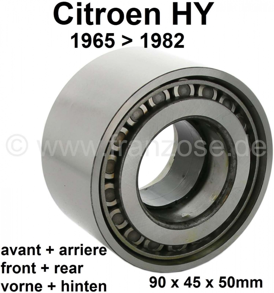 Citroen-DS-11CV-HY - Wiellager, geschikt voor Citroen HY, van 1965 tot 1982, voor of achter! Per stuk. Buitendi