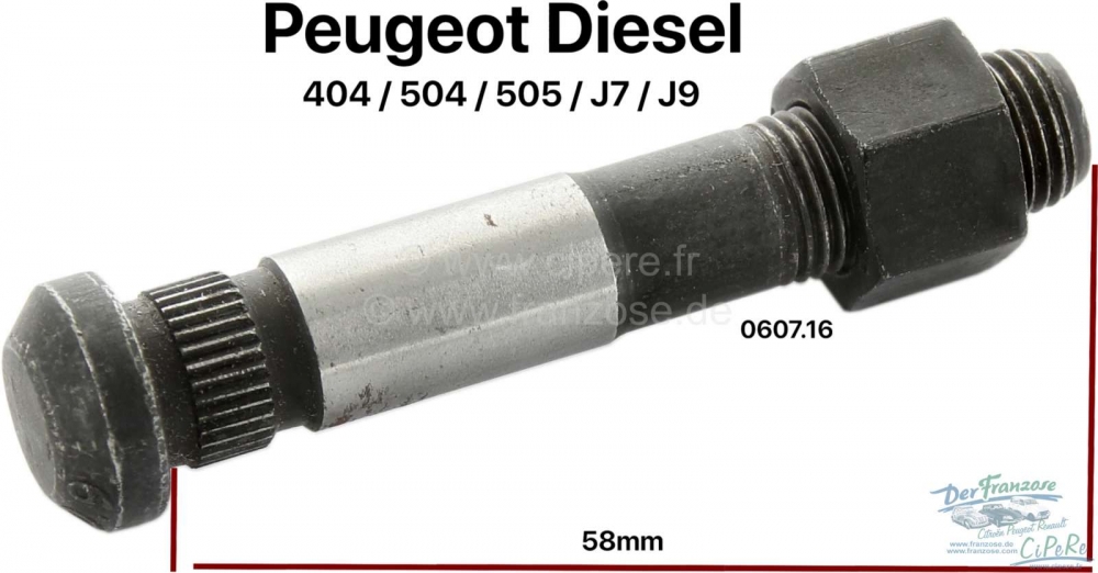 Peugeot - P 404/504/J5, drijfstanglagerbout. Geschikt voor Peugeot 404 Diesel, 504D, 505D, J7D, J9D.