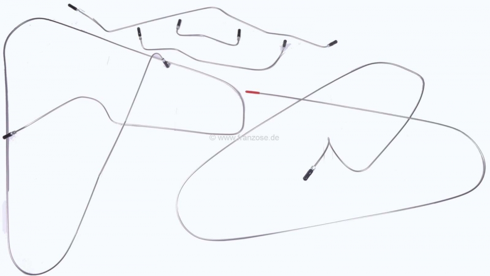 Sonstige-Citroen - Hydraulische leidingen voor CX Break, Prest. 09.76-90, roestvrij staal, 5 leidingen in tot