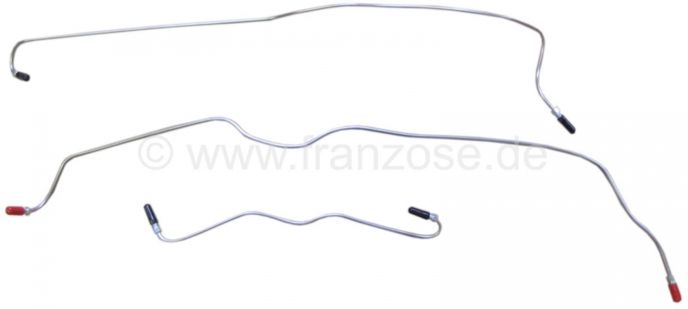 Sonstige-Citroen - Hydraulische leidingen voor drukaccumulator CX 09.76-90, roestvrij staal, 3 leidingen in t