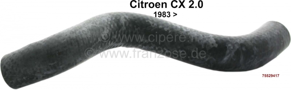 Sonstige-Citroen - CX, onderste radiatorslang. Geschikt voor Citroen CX 2.0L, vanaf modeljaar 1983. Of. nr. 7