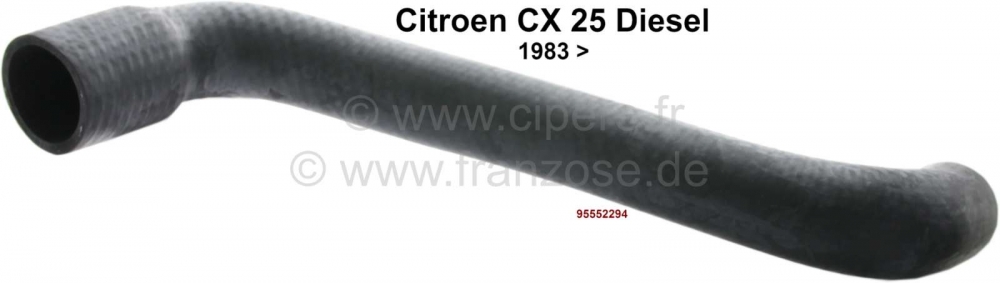 Sonstige-Citroen - CX, onderste radiatorslang. Geschikt voor Citroen Diesel CX 25D, vanaf modeljaar 1983 (gee