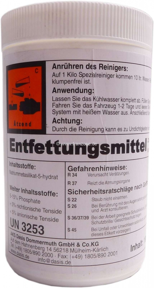 Alle - Ontvetter voor radiatoren. Voor het reinigen en ontvetten van koperen en aluminium radiato