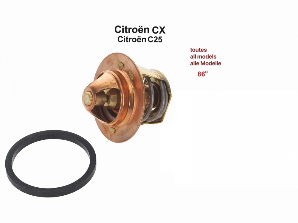Sonstige-Citroen - Thermostaat Citroen CX, alle modellen openingstemperatuur 86°, incl. pakkingen. C25