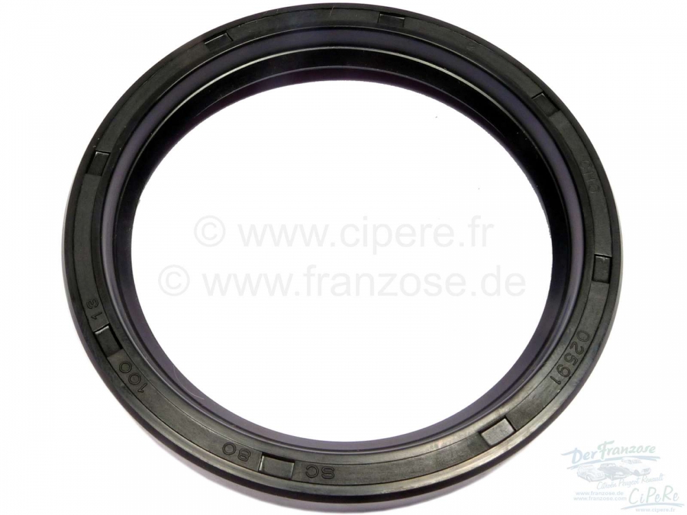 Sonstige-Citroen - Achterste krukaskeerring. Afmeting: 80 x 100 x 13mm. Geschikt voor R4 (955, 956, 1108cc), 