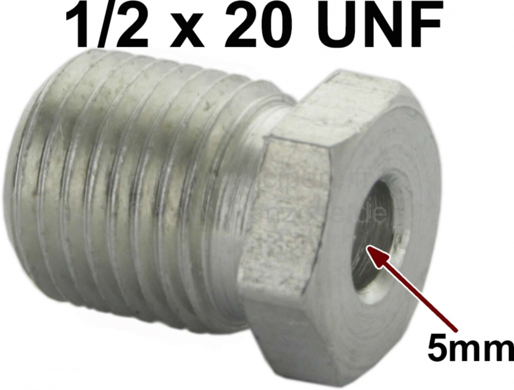 Sonstige-Citroen - Flare schroef 1/2x20UNF voor 5mm kabel. Totale lengte + breedte: 13 x 18mm