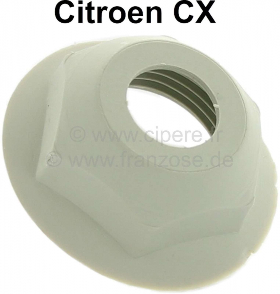 Sonstige-Citroen - Plastic dop (moer) over de as van de ruitenwisser. Kleur: grijs. Geschikt voor Citroen CX.