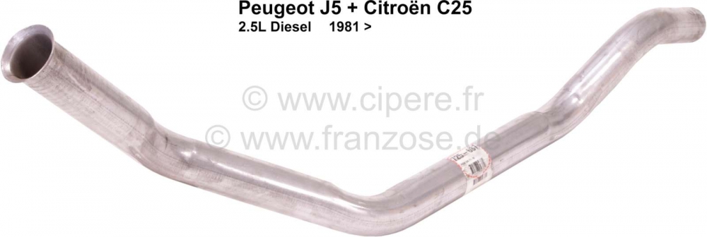 Sonstige-Citroen - J5/C25, voorste uitlaatspruitstukpijp. Geschikt voor Peugeot J5 D, vanaf modeljaar 1981. C