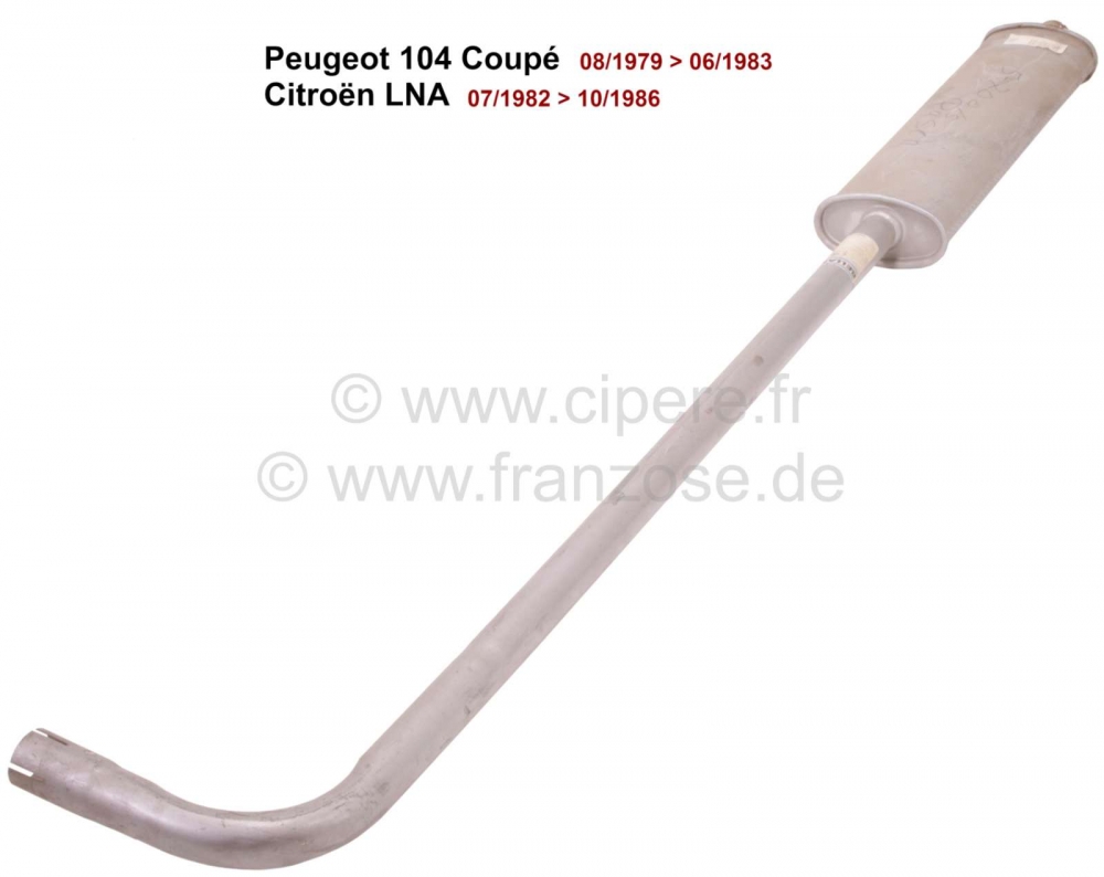 Sonstige-Citroen - P 104/LNA, voordemper. Geschikt voor Peugeot 104 Coupe (1.1L), vanaf bouwjaar 08/1979 tot 