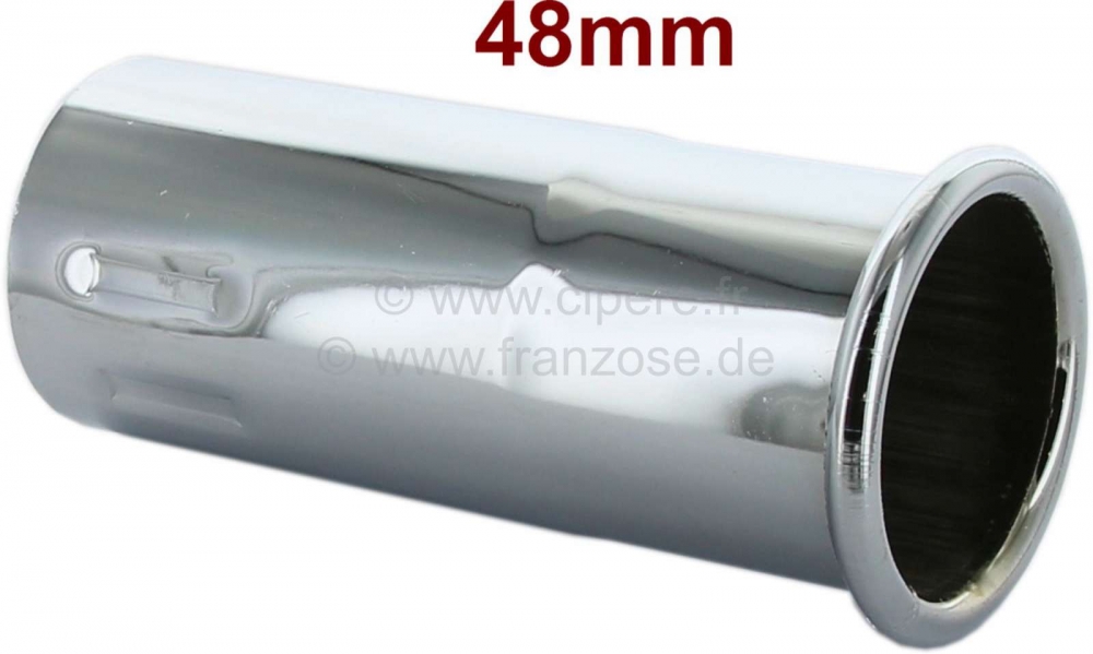 Sonstige-Citroen - Verchroomde uitlaatkap. 48 mm binnendiameter. Universele pasvorm. Reproductie van de typis
