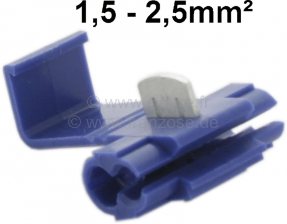 Alle - Aftakconnector (stroomdief) blauw.