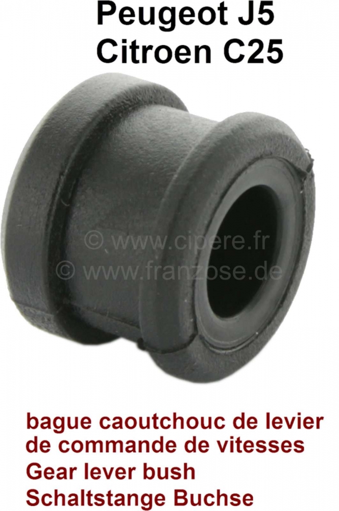 Peugeot - Schakelstang bus (Gummmi). Geschikt voor Citroen C25 + Peugeot J5. Buitendiameter voor en 